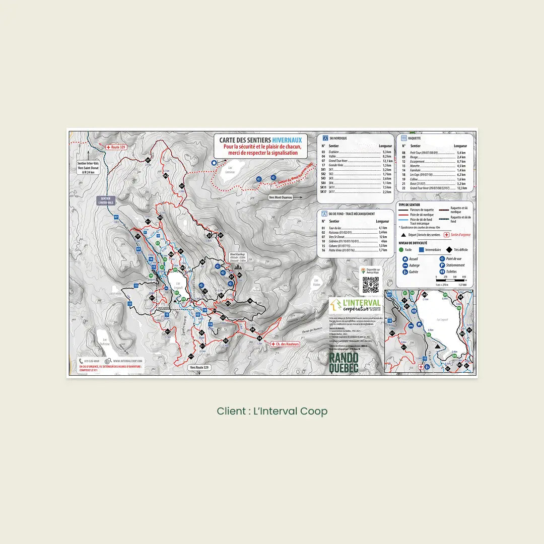 Carte personnalisée de vos sentiers