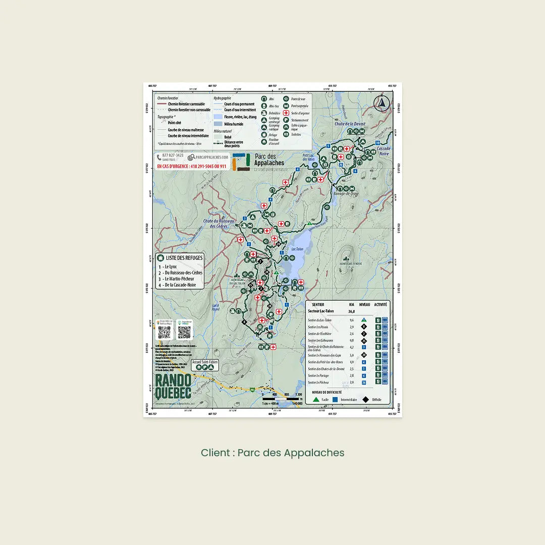Carte personnalisée de vos sentiers
