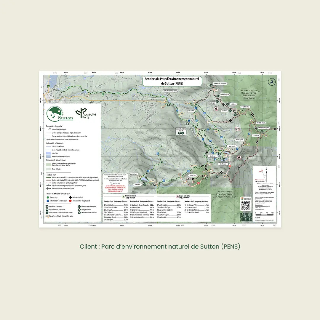 Carte personnalisée de vos sentiers